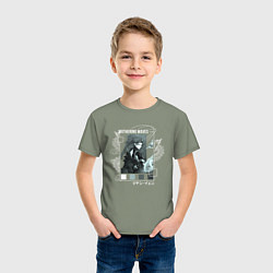 Футболка хлопковая детская Jiyan - Wuthering Waves, цвет: авокадо — фото 2