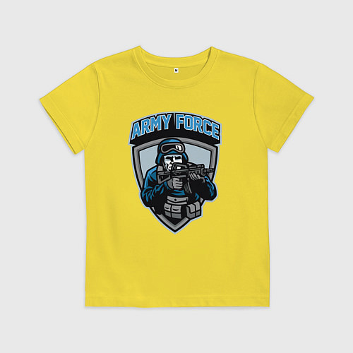 Детская футболка Army force / Желтый – фото 1
