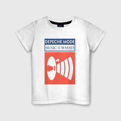 Футболка хлопковая детская Depeche Mode - Music for the masses merch, цвет: белый