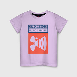 Футболка хлопковая детская Depeche Mode - Music for the masses merch, цвет: лаванда