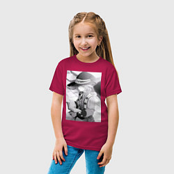 Футболка хлопковая детская Реинкарнация безработного Рокси Мигурдия учитель м, цвет: маджента — фото 2