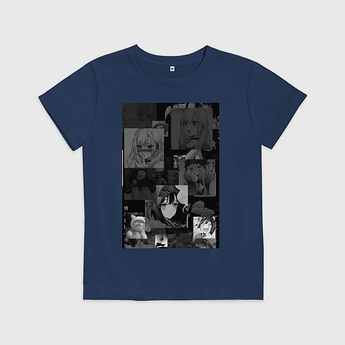 Детская футболка Эта фарфоровая кукла влюбилась / Тёмно-синий – фото 1