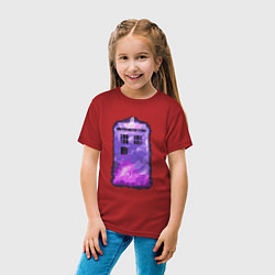 Футболка хлопковая детская Violet tardis, цвет: красный — фото 2