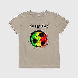 Футболка хлопковая детская Сборная Сенегала, цвет: миндальный