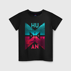 Футболка хлопковая детская Once human logotype, цвет: черный