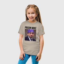 Футболка хлопковая детская Prison mike Michael Scott - офис, цвет: миндальный — фото 2