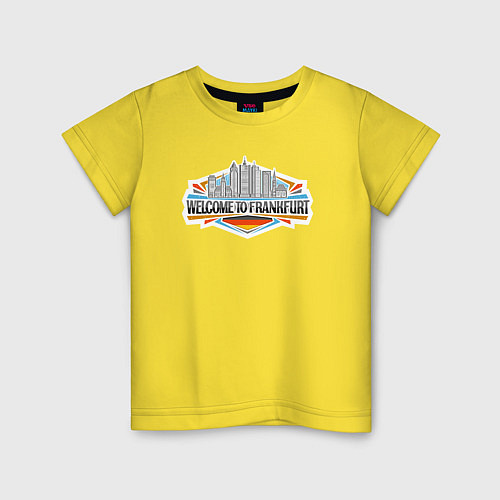 Детская футболка Франкфурт - добро пожаловать / Желтый – фото 1