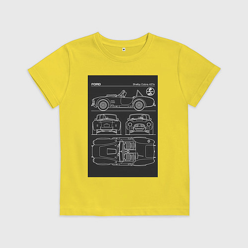 Детская футболка Ford shelby cobra / Желтый – фото 1