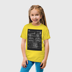 Футболка хлопковая детская Ford shelby cobra, цвет: желтый — фото 2