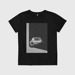 Футболка хлопковая детская Porsche 911 легендарный автомобиль, цвет: черный