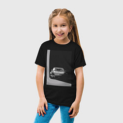 Футболка хлопковая детская Porsche 911 легендарный автомобиль, цвет: черный — фото 2