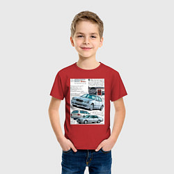 Футболка хлопковая детская Mercedes e-class, цвет: красный — фото 2
