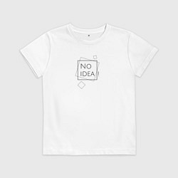 Футболка хлопковая детская No idea - geometry, цвет: белый