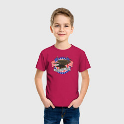 Футболка хлопковая детская United States of America, цвет: маджента — фото 2