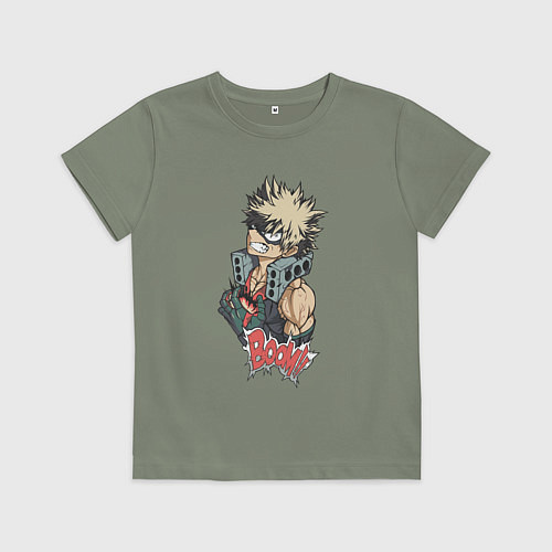 Детская футболка Моя геройская академия Бакуго взрыв / Авокадо – фото 1