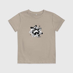 Футболка хлопковая детская Seven BTS, цвет: миндальный