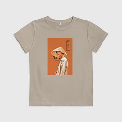 Футболка хлопковая детская Мин Юнги Дечита, цвет: миндальный
