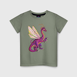 Футболка хлопковая детская HOMM3 Faerie Dragon, цвет: авокадо