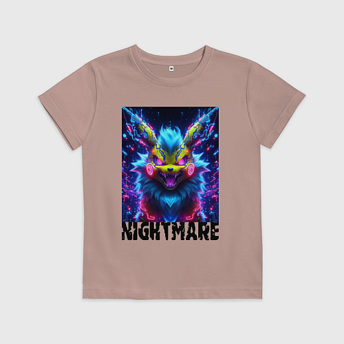 Детская футболка Nightmare - Pikachu / Пыльно-розовый – фото 1