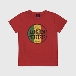 Футболка хлопковая детская Lion tuff, цвет: красный