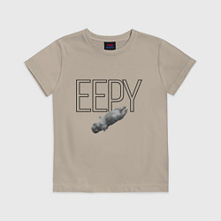 Футболка хлопковая детская Eepy, цвет: миндальный