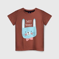 Футболка хлопковая детская Sweet bunny, цвет: кирпичный