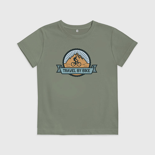 Детская футболка Путешествовать на велике / Авокадо – фото 1