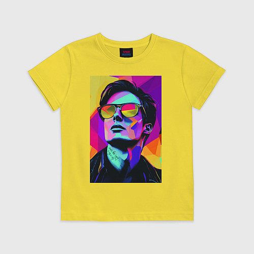 Детская футболка Портрет Дурова pop art / Желтый – фото 1