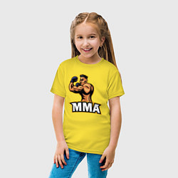 Футболка хлопковая детская Fighter MMA, цвет: желтый — фото 2