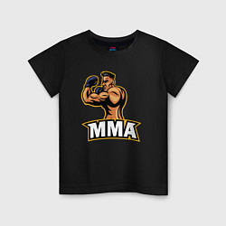 Футболка хлопковая детская Fighter MMA, цвет: черный