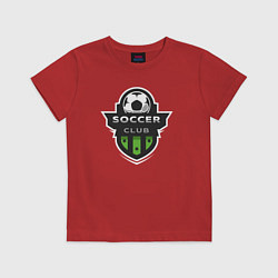Футболка хлопковая детская Клуб соккера, цвет: красный