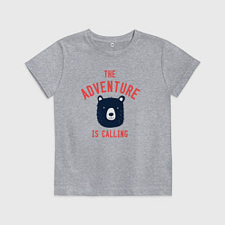 Футболка хлопковая детская Приключения зовут, цвет: меланж