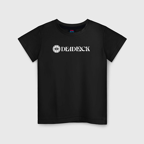 Детская футболка Deadlock white logo / Черный – фото 1