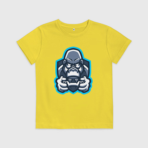 Детская футболка Gamer monkey / Желтый – фото 1