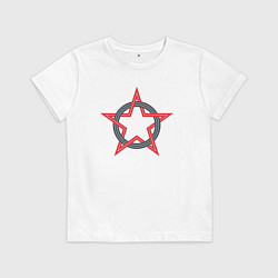 Футболка хлопковая детская Circle star USSR, цвет: белый