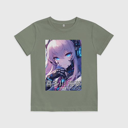 Детская футболка Marin Kitagawa cyberpunk - collaboration / Авокадо – фото 1