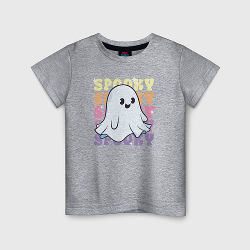 Детская футболка Cute little spooky ghost / Меланж – фото 1