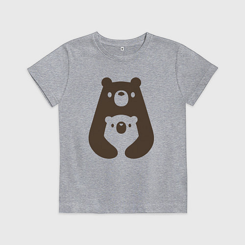 Детская футболка Мишки-обнимашки / Меланж – фото 1