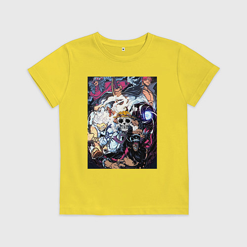 Детская футболка Ван-Пис Йонко пираты / Желтый – фото 1