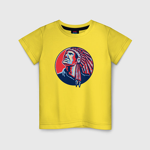 Детская футболка Гордый апачи / Желтый – фото 1