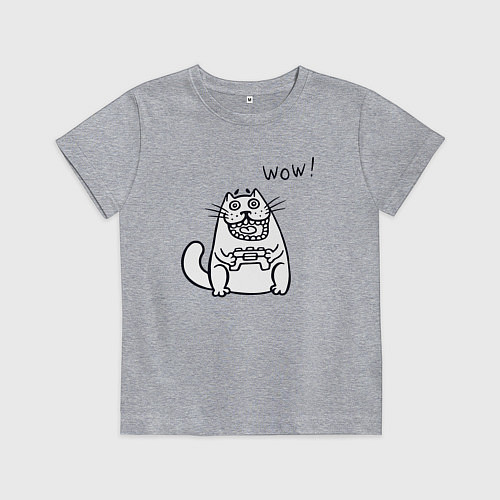 Детская футболка Котик вау / Меланж – фото 1