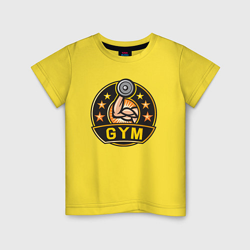 Детская футболка Gym stars / Желтый – фото 1