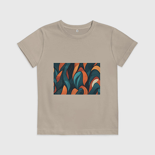 Детская футболка Темные и теплые контрасты / Миндальный – фото 1