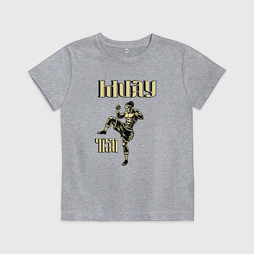Детская футболка Крутой боец муай тай / Меланж – фото 1