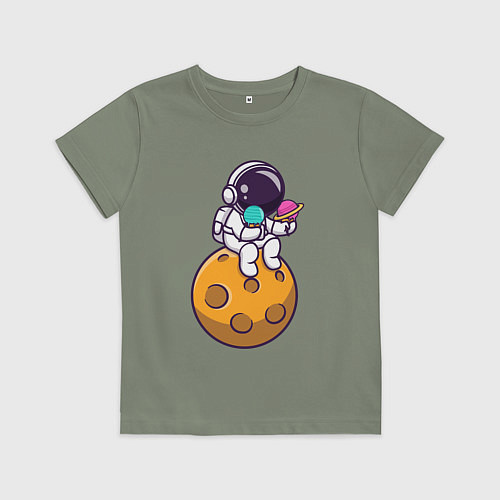 Детская футболка Лунное мороженое / Авокадо – фото 1