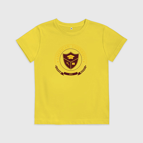 Детская футболка University emblem / Желтый – фото 1
