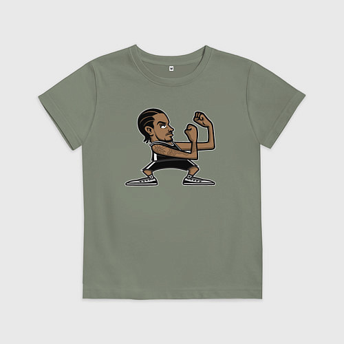 Детская футболка Кавай Леонард / Авокадо – фото 1