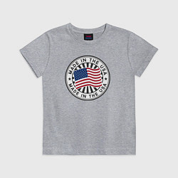 Футболка хлопковая детская Made in the USA, цвет: меланж