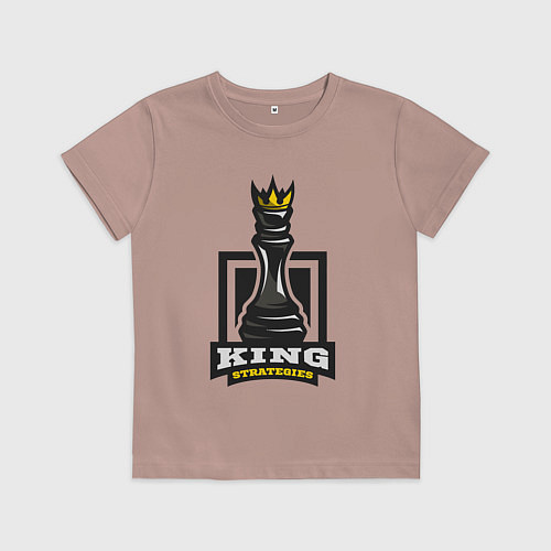 Детская футболка Королевские стратегии / Пыльно-розовый – фото 1