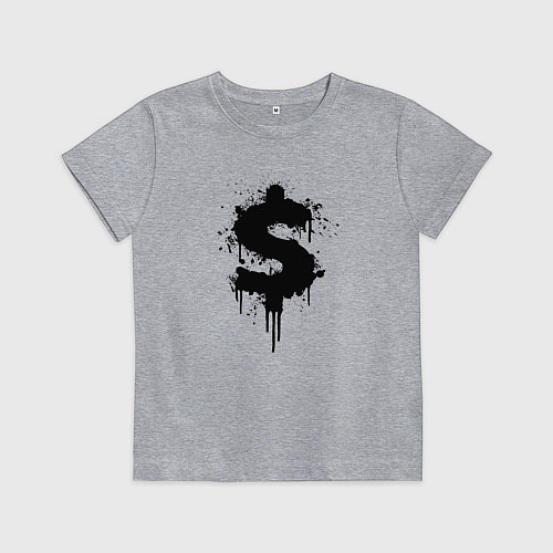 Детская футболка Доллар - знак / Меланж – фото 1